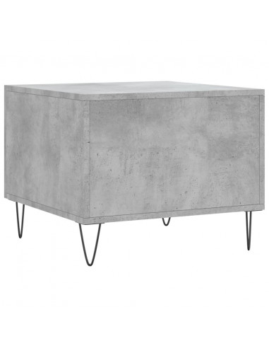 Tavolino Salotto Grigio Cemento 50x50x40 cm Legno Multistrato