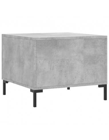 Tavolino Salotto Grigio Cemento 50x50x40 cm Legno Multistrato