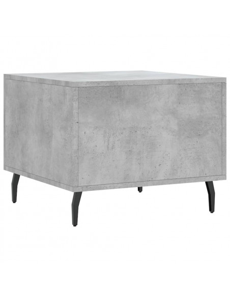 Tavolino Salotto Grigio Cemento 50x50x40 cm Legno Multistrato