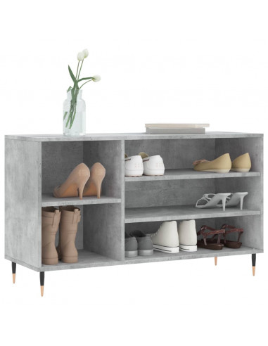 Scarpiera Grigio Cemento 102x36x60 cm in Legno Multistrato