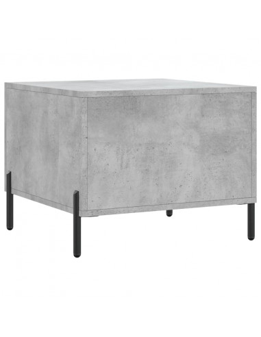 Tavolino Salotto Grigio Cemento 50x50x40 cm Legno Multistrato