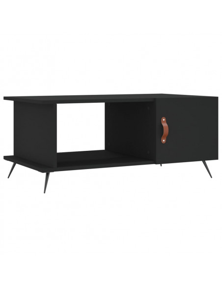 Tavolino da Salotto Nero 90x50x40 cm in Legno Multistrato
