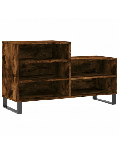 Scarpiera Rovere Fumo 102x36x60 cm in Legno Multistrato