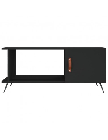 Tavolino da Salotto Nero 90x50x40 cm in Legno Multistrato