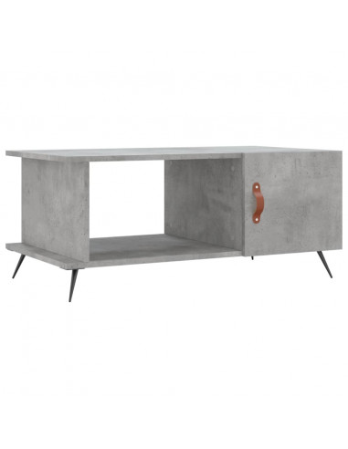 Tavolino da Salotto Grigio Cemento 90x50x40cm Legno Multistrato