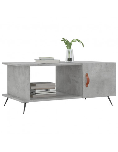 Tavolino da Salotto Grigio Cemento 90x50x40cm Legno Multistrato