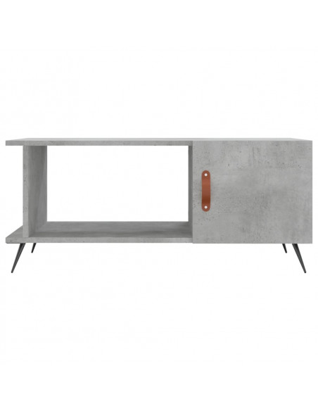 Tavolino da Salotto Grigio Cemento 90x50x40cm Legno Multistrato