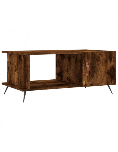 Tavolino da Salotto Rovere Fumo 90x50x40cm in Legno Multistrato