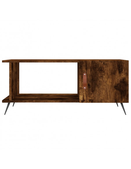 Tavolino da Salotto Rovere Fumo 90x50x40cm in Legno Multistrato