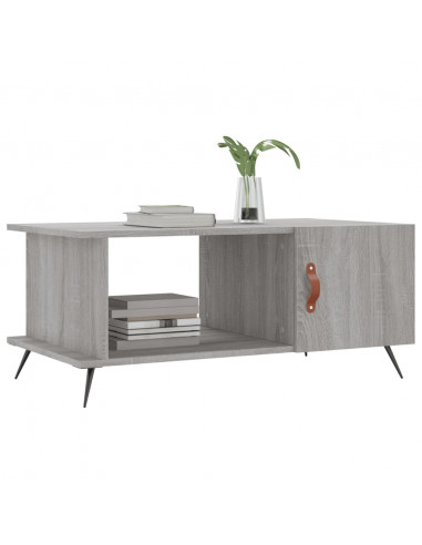 Tavolino da Salotto Grigio Sonoma 90x50x40 cm Legno Multistrato