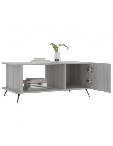 Tavolino da Salotto Grigio Sonoma 90x50x40 cm Legno Multistrato