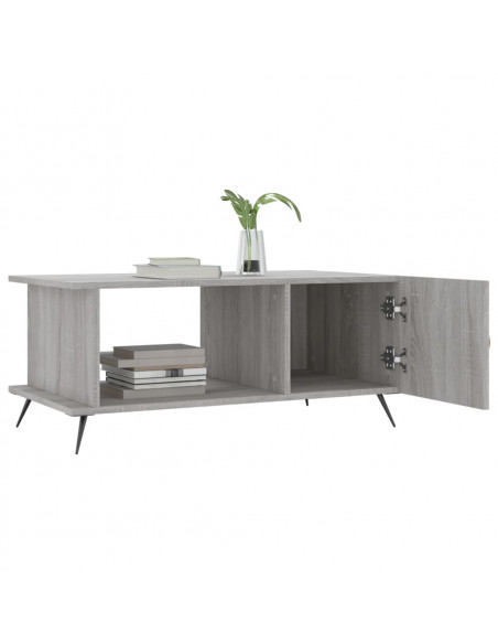 Tavolino da Salotto Grigio Sonoma 90x50x40 cm Legno Multistrato