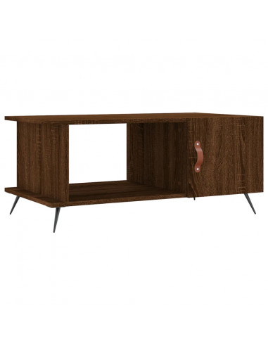 Tavolino da Salotto Rovere Marrone 90x50x40cm Legno Multistrato