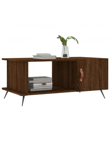 Tavolino da Salotto Rovere Marrone 90x50x40cm Legno Multistrato