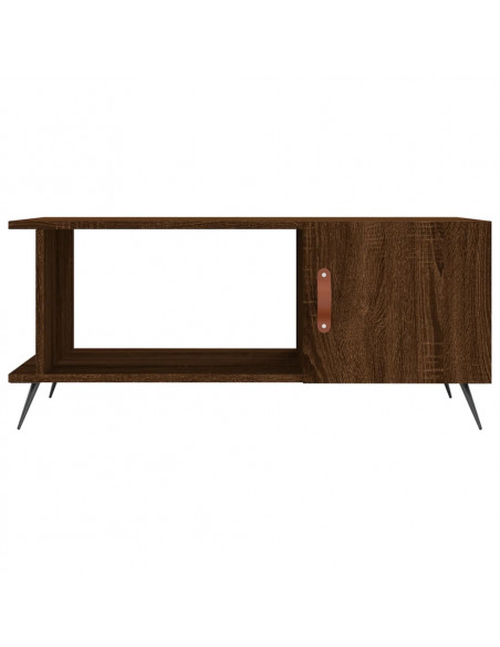 Tavolino da Salotto Rovere Marrone 90x50x40cm Legno Multistrato