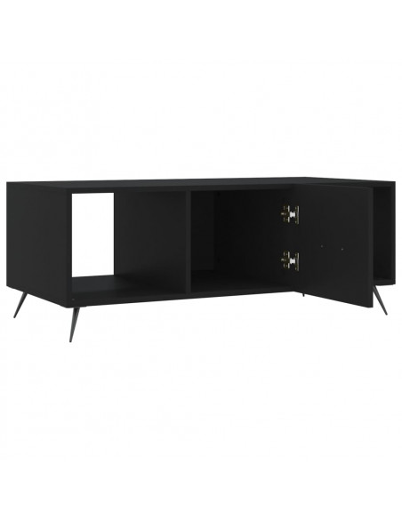 Tavolino da Salotto Nero 102x50x40 cm in Legno Multistrato