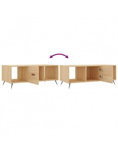 Tavolino da Salotto Rovere Sonoma 102x50x40cm Legno Multistrato