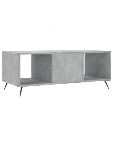 Tavolino Salotto Grigio Cemento 102x50x40 cm Legno Multistrato