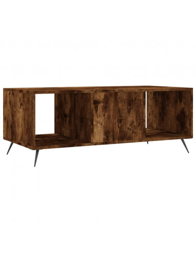 Tavolino da Salotto Rovere Fumo 102x50x40 cm Legno Multistrato