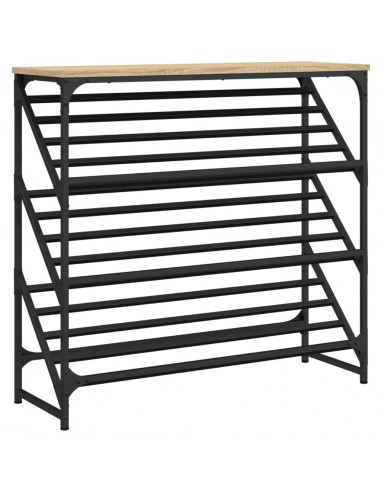 Scarpiera Rovere Sonoma 90x30x85 cm in Legno Multistrato