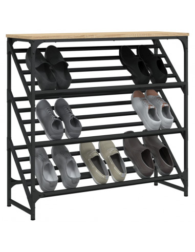 Scarpiera Rovere Sonoma 90x30x85 cm in Legno Multistrato