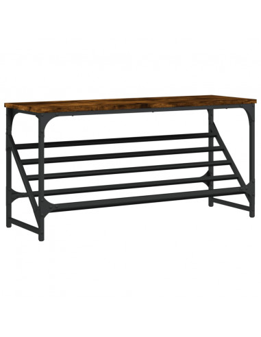 Scarpiera Rovere Fumo 90x30x45 cm in Legno Multistrato