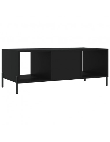 Tavolino da Salotto Nero 102x50x40 cm in Legno Multistrato