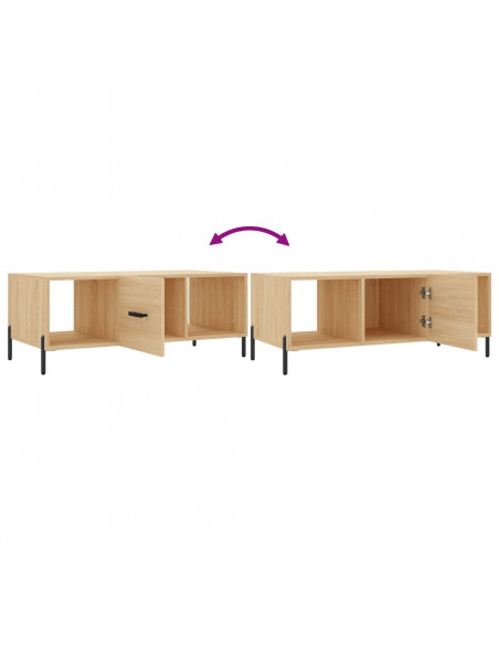 Tavolino da Salotto Rovere Sonoma 102x50x40cm Legno Multistrato
