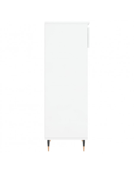 Scarpiera Bianco Lucido 40x36x105 cm in Legno Multistrato