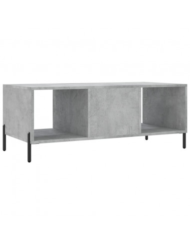 Tavolino Salotto Grigio Cemento 102x50x40 cm Legno Multistrato