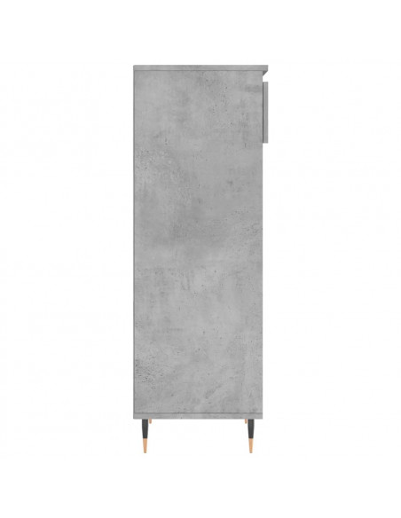 Scarpiera Grigio Cemento 40x36x105 cm in Legno Multistrato