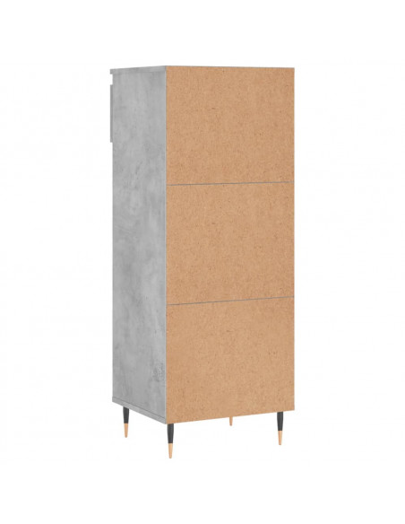 Scarpiera Grigio Cemento 40x36x105 cm in Legno Multistrato