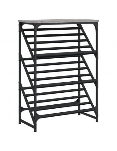 Scarpiera Grigio Sonoma 60x30x85 cm in Legno Multistrato