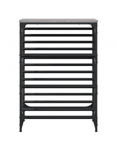 Scarpiera Grigio Sonoma 60x30x85 cm in Legno Multistrato