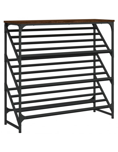 Scarpiera Rovere Marrone 90x30x85 cm in Legno Multistrato