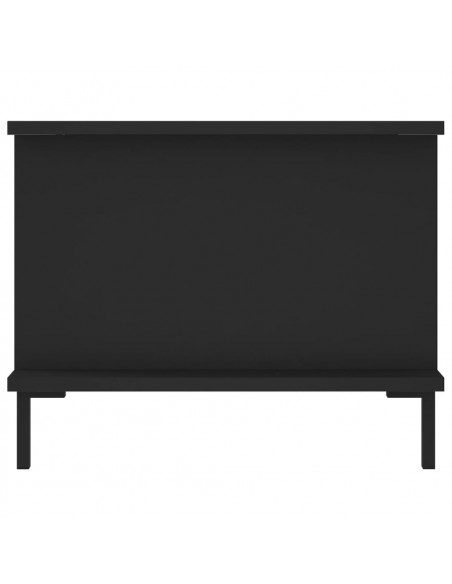 Tavolino da Salotto Nero 90x50x40 cm in Legno Multistrato
