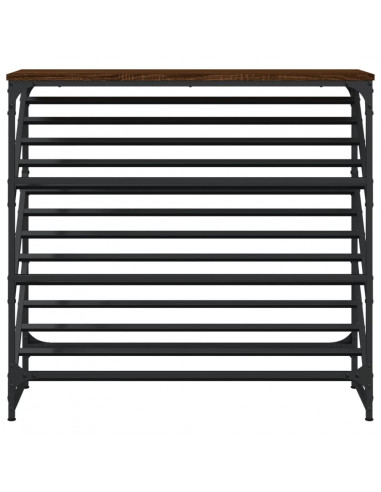 Scarpiera Rovere Marrone 90x30x85 cm in Legno Multistrato