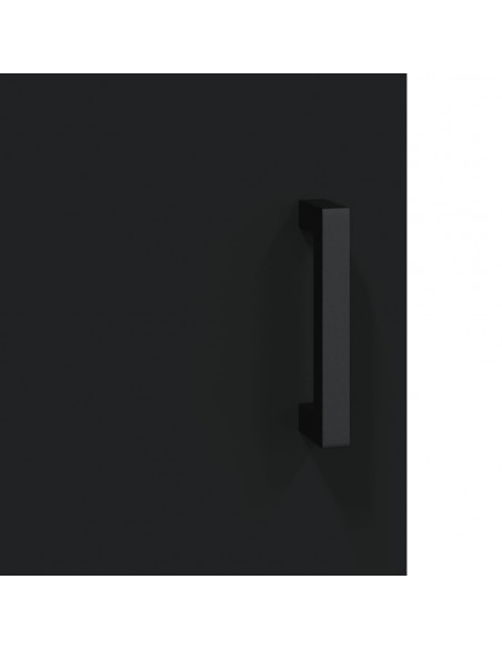 Tavolino da Salotto Nero 90x50x40 cm in Legno Multistrato