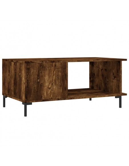 Tavolino da Salotto Rovere Fumo 90x50x40cm in Legno Multistrato