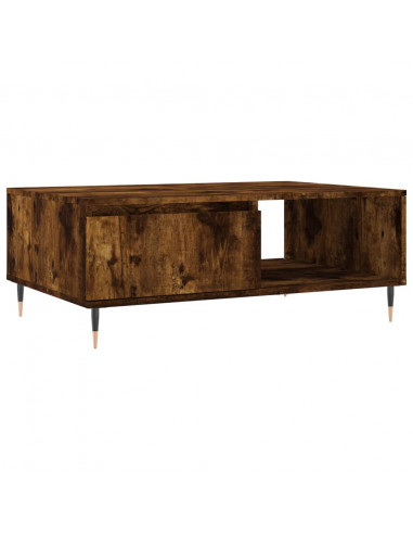Tavolino da Salotto Rovere Fumo 90x60x35cm in Legno Multistrato