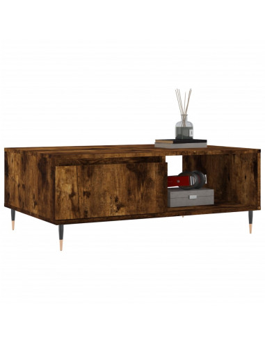 Tavolino da Salotto Rovere Fumo 90x60x35cm in Legno Multistrato