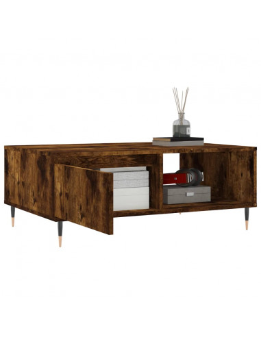 Tavolino da Salotto Rovere Fumo 90x60x35cm in Legno Multistrato