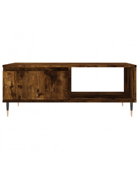 Tavolino da Salotto Rovere Fumo 90x60x35cm in Legno Multistrato