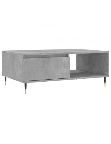 Tavolino da Salotto Grigio Cemento 90x60x35cm Legno Multistrato