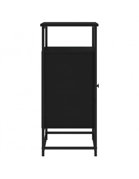 Credenza Nera 69x35x80 cm in Legno Multistrato