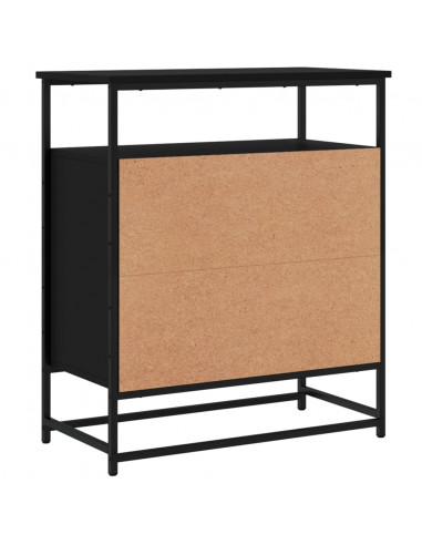 Credenza Nera 69x35x80 cm in Legno Multistrato