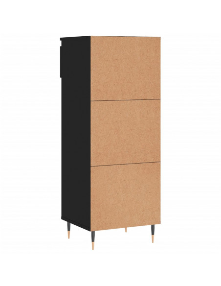 Scarpiera Nera 40x36x105 cm in Legno Multistrato
