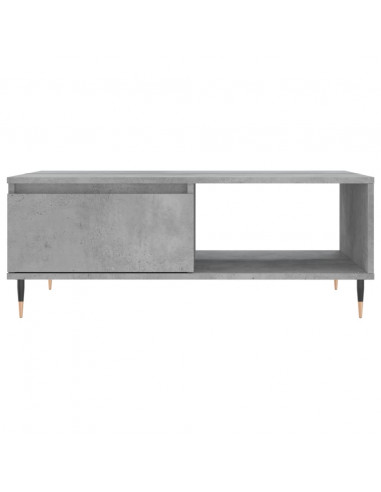 Tavolino da Salotto Grigio Cemento 90x60x35cm Legno Multistrato