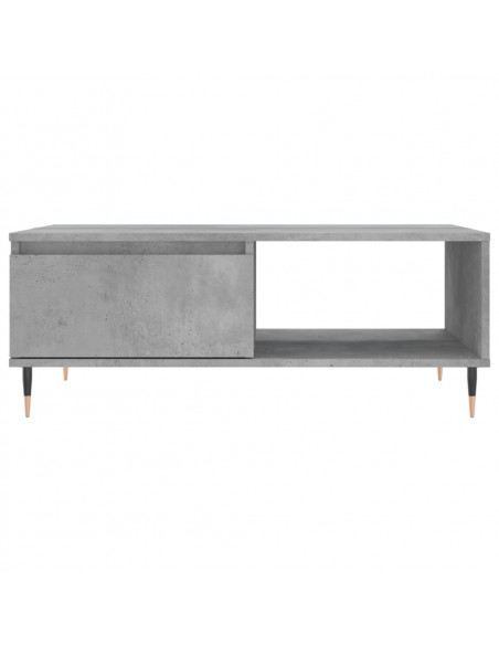 Tavolino da Salotto Grigio Cemento 90x60x35cm Legno Multistrato