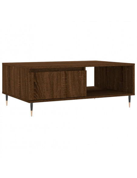 Tavolino da Salotto Rovere Marrone 90x60x35cm Legno Multistrato